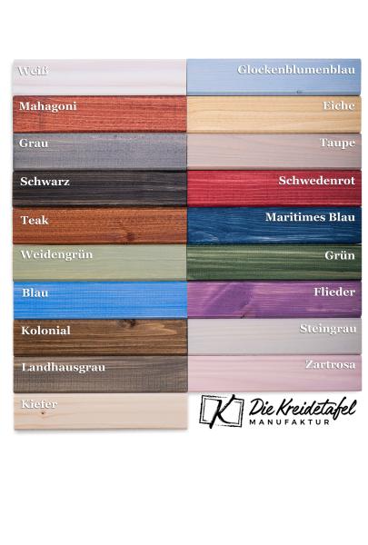 Farbauswahl für den Holzrahmen